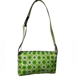 BNWT Matt & Nat, Montreal Shoulder Bag. Vegan Leather. Green/White Pattern.